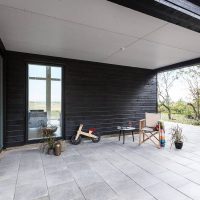 Terrasse de maison privée de style scandinave