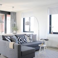 Gray sofa corner