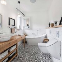Scandinavian home bathroom interior