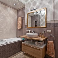 shades of brown in the design of the bathroom