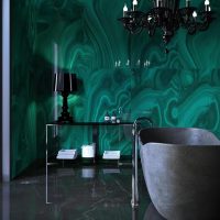 Design de salle de bain aux couleurs sombres