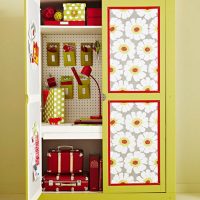 Wallpapering cabinet panels