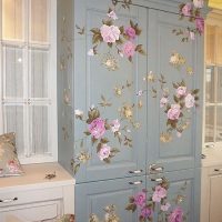Floral ornaments on wooden doors