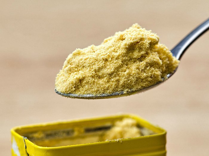Mustard powder for cleaning countertops.