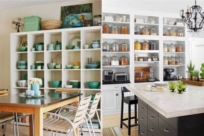 Shelving in the kitchen.
