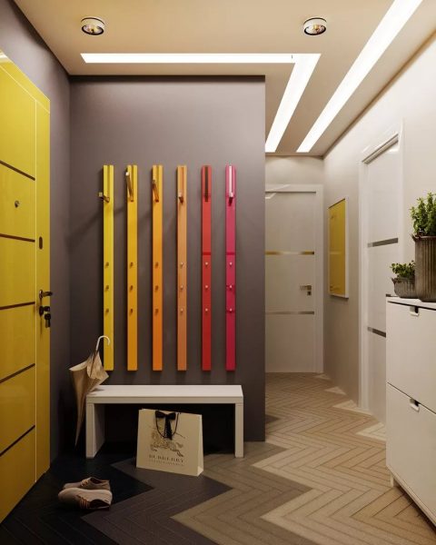 Design a corridor in a studio apartment