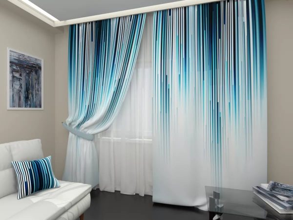 Ombre curtains beautifully and originally fit into modern designs.