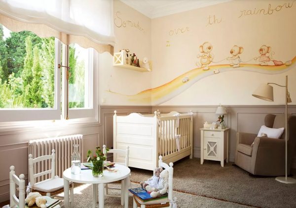 Per la progettazione di una camera da letto o camera dei bambini, si consiglia di utilizzare tonalità pastello chiare.