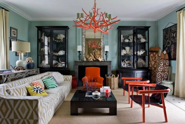 The most popular interior color of 2019 is called living coral.