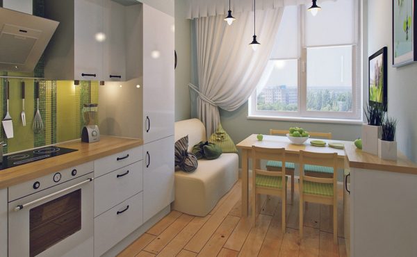 Le design moderne de la cuisine combiné au salon 2019 implique l’utilisation obligatoire de meubles supplémentaires pour plus de confort.